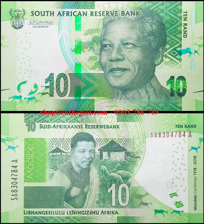 Nam Phi - South Africa 10 Rand 2015 UNC